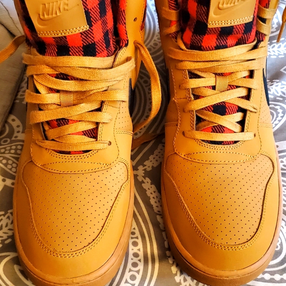 Red And black Lumberjack nikes